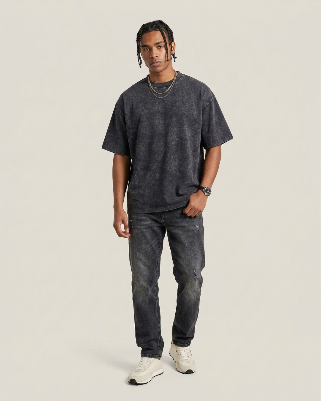 Washed Cotton Boxy T-Shirt