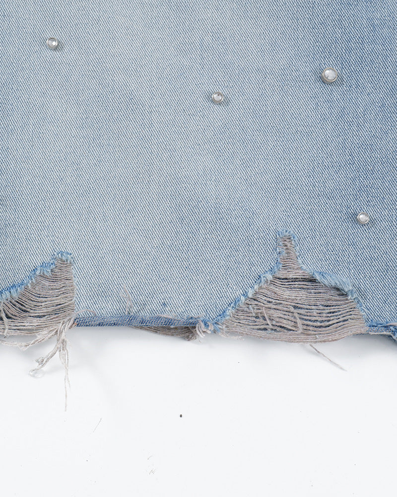 Rhinestone Baggy Denim Jorts
