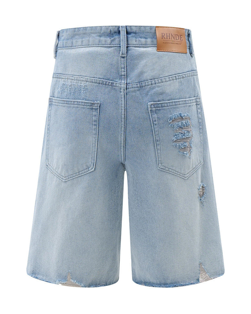 Rhinestone Baggy Denim Jorts