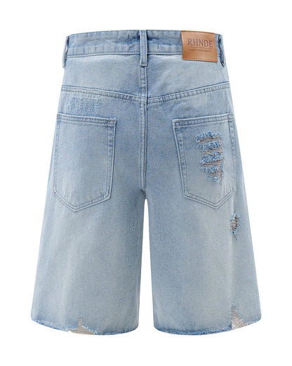 Rhinestone Baggy Denim Jorts