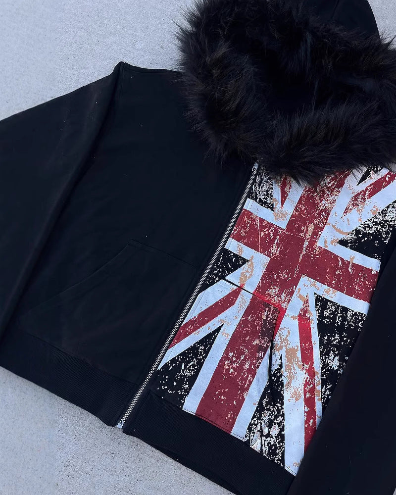 Union Noir Zip-Up Hoodie