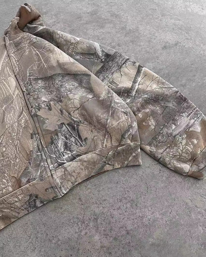 Camouflage Zip Up Hoodie