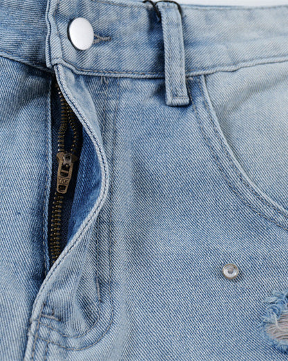 Rhinestone Baggy Denim Jorts