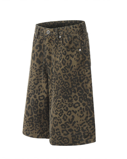 Men's Baggy Leopard Denim