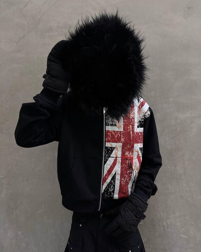 Union Noir Zip-Up Hoodie