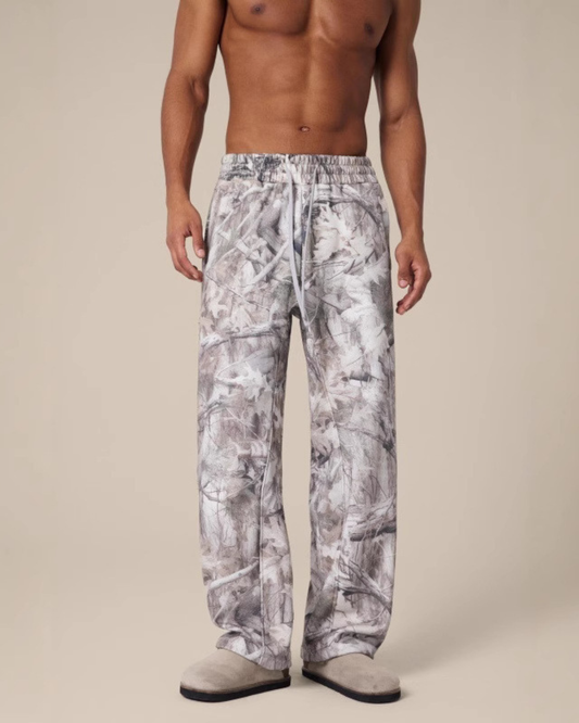 White Camo Baggy Sweatpants
