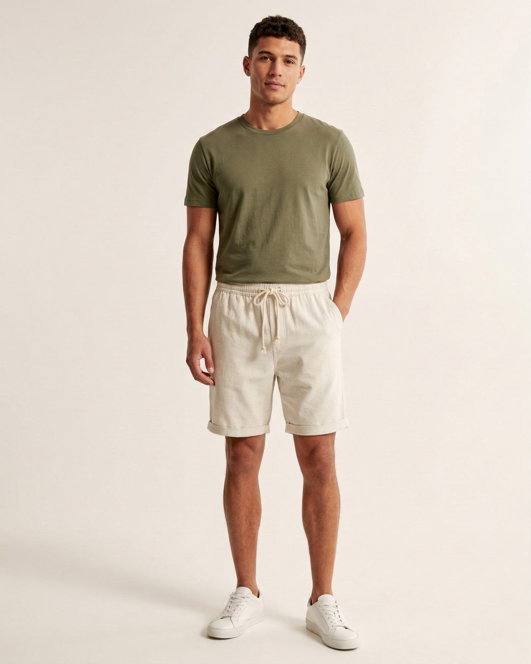 Men's Linen Pull-On Shorts