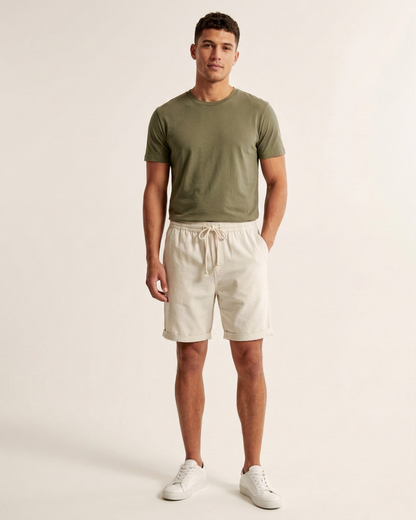 Men's Linen Pull-On Shorts