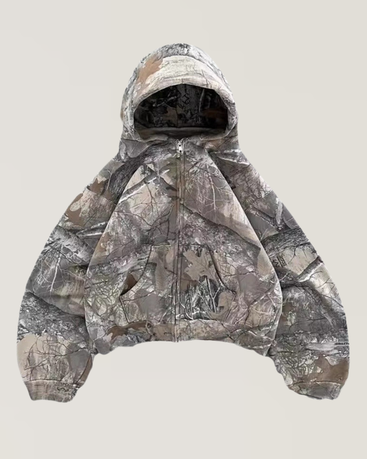 Camouflage Zip Up Hoodie