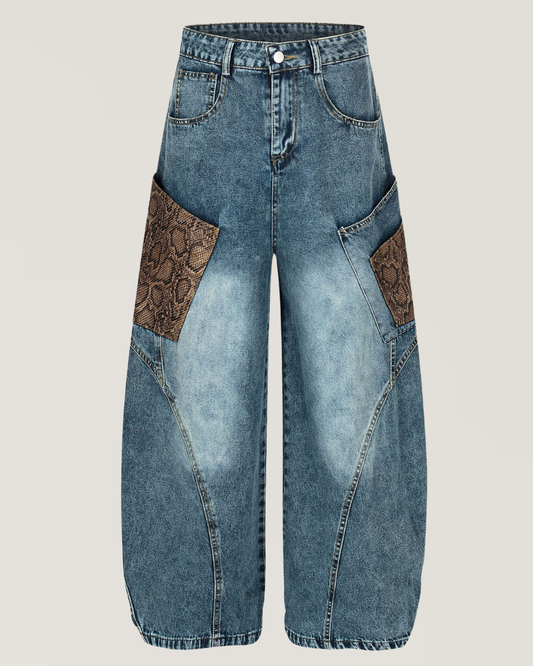Patchwork Denim Jeans