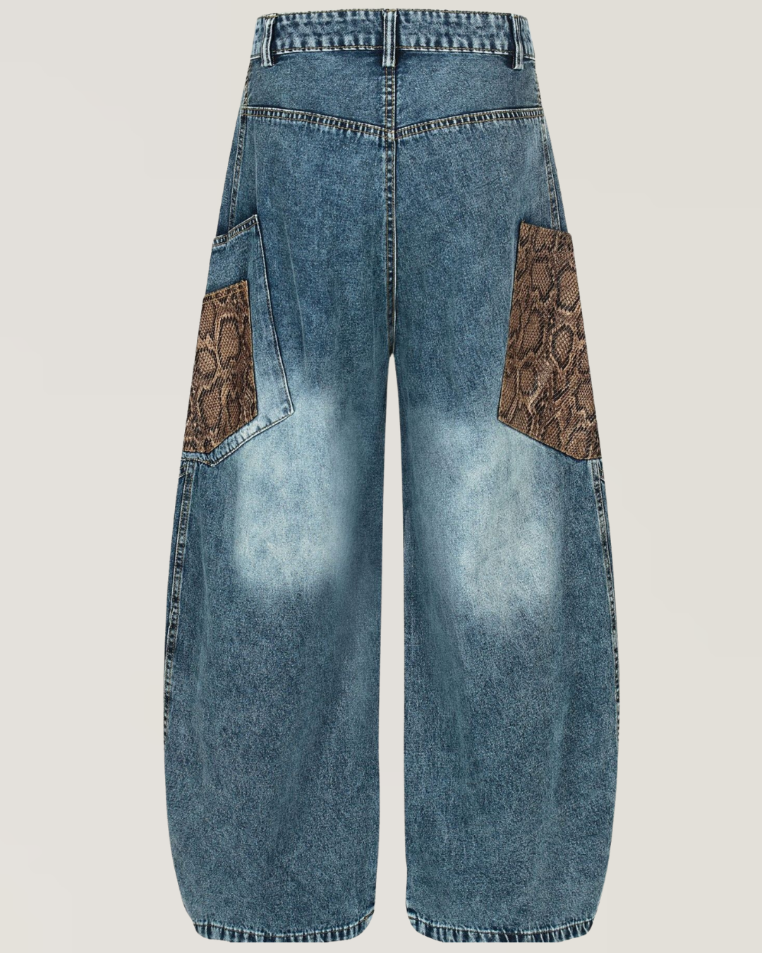 Patchwork Denim Jeans