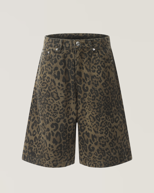 Men's Baggy Leopard Denim