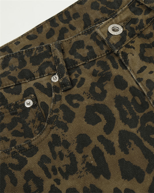 Men's Baggy Leopard Denim