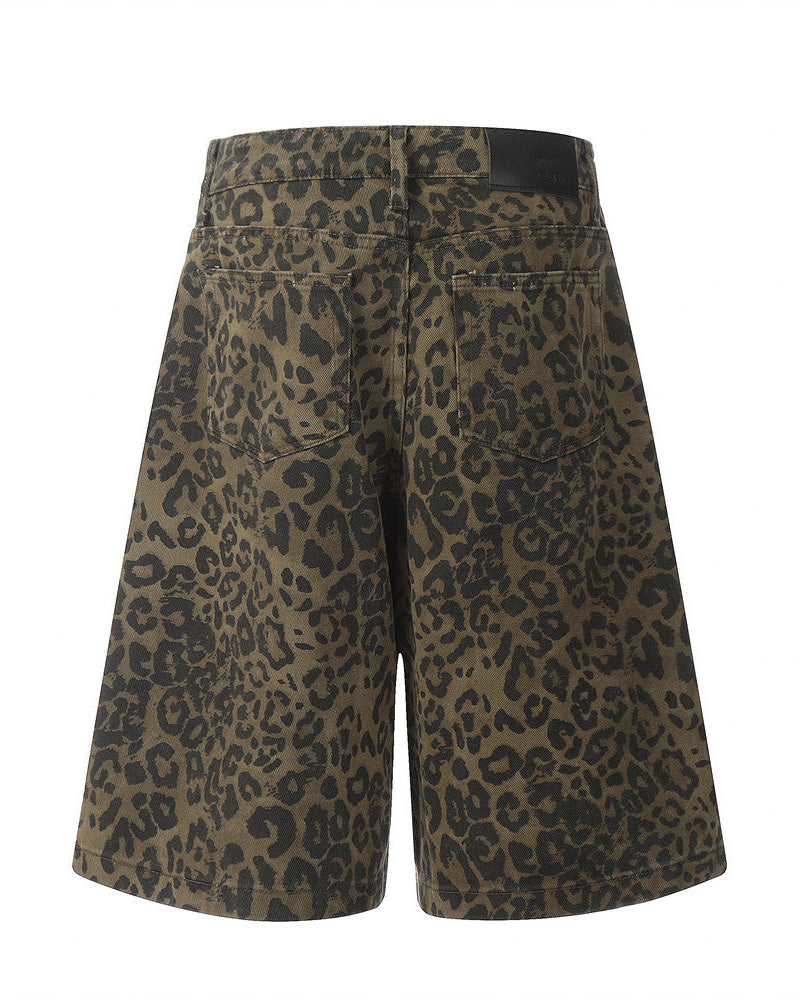 Men's Baggy Leopard Denim