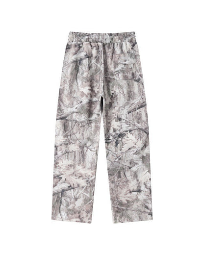 White Camo Baggy Sweatpants