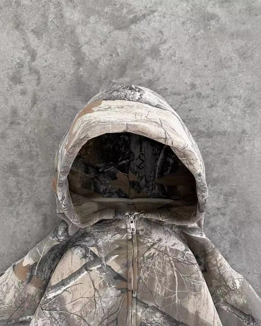 Camouflage Zip Up Hoodie