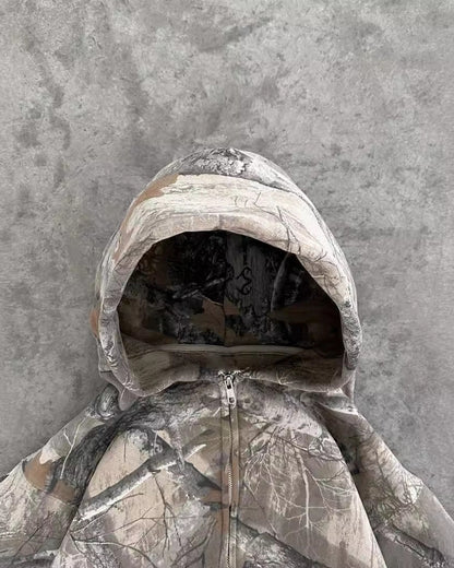Camouflage Zip Up Hoodie