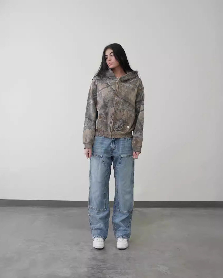 Camouflage Zip Up Hoodie